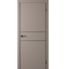 Межкомнатная дверь Centro-3 Shell Grey-AL Black 2Х кромка