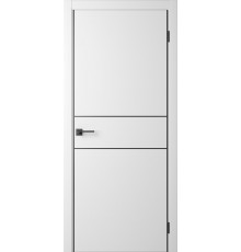 Межкомнатная дверь Centro-3 Simply White-AL Black 2Х кромка
