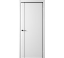 Межкомнатная дверь Centro-1 Simply White-AL Black 4Х кромка