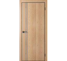 Межкомнатная дверь Centro-2 Oak Natural-AL Black 4Х кромка