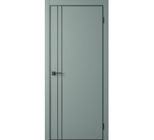 Межкомнатная дверь Centro-2 Shell Green-AL Black 4Х кромка
