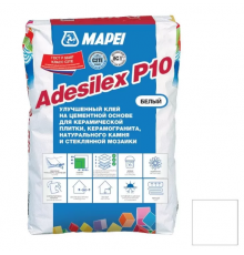 Mapei Adesilex P10 Клей цементный для плитки и мозаики Белый, 25 кг.