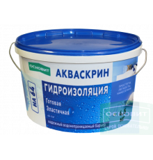 Основит Акваскрин HA64 Гидроизоляция готовая эластичная, 4,5 кг.
