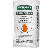 Основит Акваскрин НС62 Е1к Однокомпонентная эластичная гидроизоляция, 20 кг.