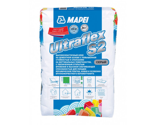 Mapei Ultraflex S2 Клей цементный для плитки, 25 кг.