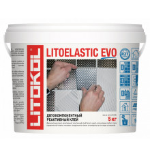 Litokol Litoelastic Evo А+В Клей двухкомпонентный для плитки, Белый 5 кг.