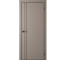 Межкомнатная дверь Centro-2 Shell Grey-AL Black 4Х кромка