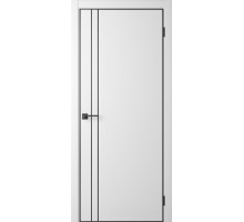 Межкомнатная дверь Centro-2 Simply White-AL Black 4Х кромка
