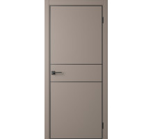 Межкомнатная дверь Centro-3 Shell Grey-AL Black 4Х кромка