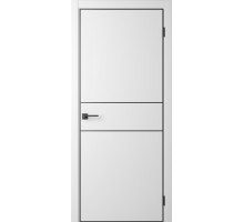 Межкомнатная дверь Centro-3 Simply White-AL Black 4Х кромка
