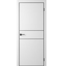Межкомнатная дверь Centro-3 Simply White-AL Black 4Х кромка