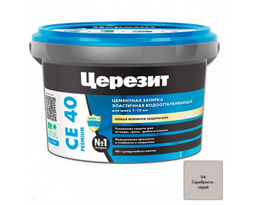 Ceresit CE 40 aquastatic Цементная затирка для плитки 1 кг.