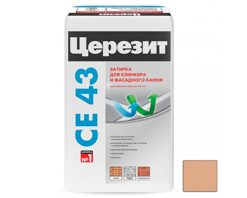 Ceresit CE 43 Super Strong Цементная затирка для плитки 25 кг.