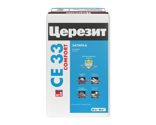 Ceresit CE 33 Цементная затирка для плитки 25 кг.
