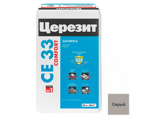 Ceresit CE 33 Цементная затирка для плитки 25 кг.