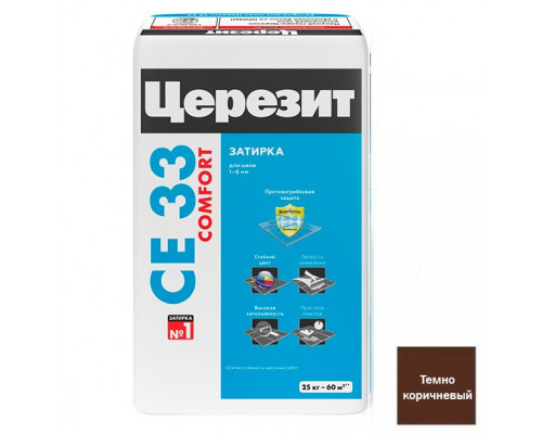 Ceresit CE 33 Цементная затирка для плитки 25 кг.