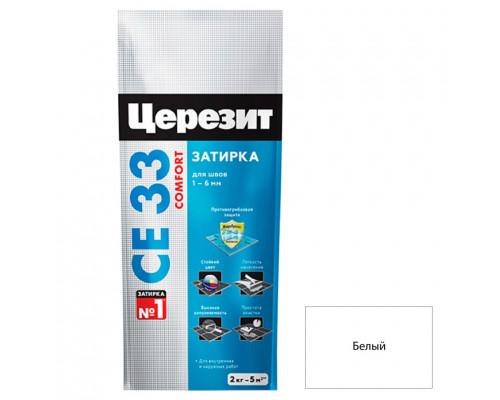 Ceresit CE 33 Цементная затирка для плитки 2 кг.