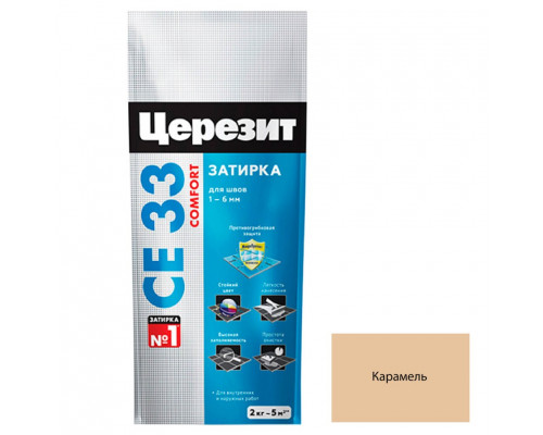 Ceresit CE 33 Цементная затирка для плитки 2 кг.