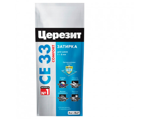 Ceresit CE 33 Цементная затирка для плитки 2 кг.