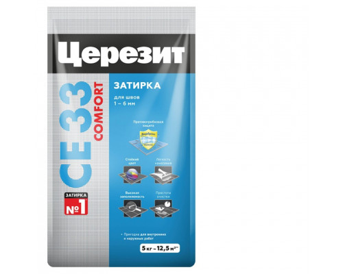 Ceresit CE 33 Цементная затирка для плитки 5 кг.
