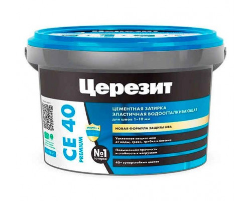 Ceresit CE 40 aquastatic Цементная затирка для плитки 1 кг.