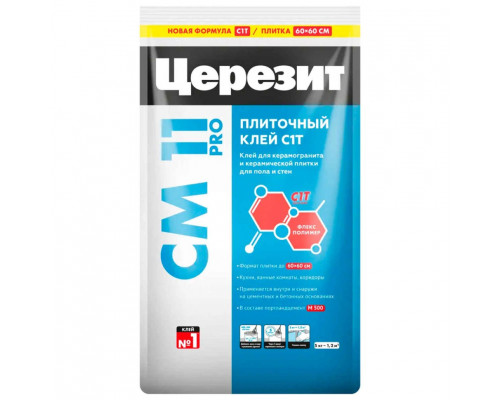 Ceresit CM 11 PRO Клей для плитки и керамогранита Серый 5 кг.