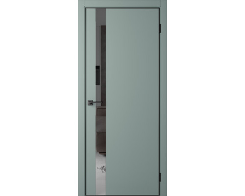 Межкомнатная дверь Eclipt 1 Shell Green-AL Black 4Х кромка