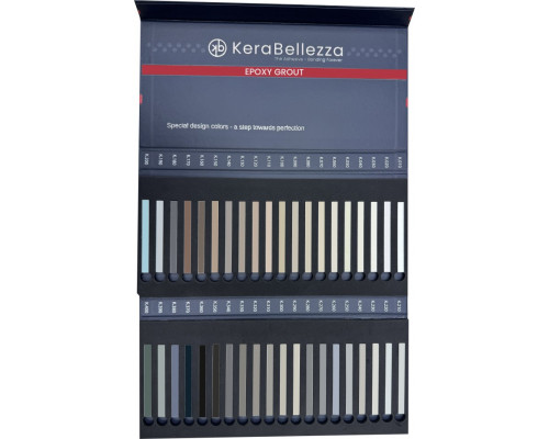 KeraBellezza DESIGN папка с выкрасами эпоксидной затирки (40 цветов)