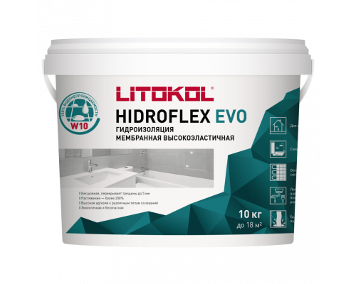Litokol Hidroflex Гидроизоляция готовая, Зеленый 10 кг.