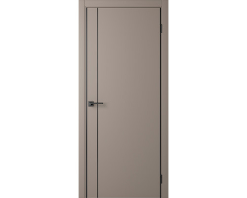 Межкомнатная дверь Centro-1 Shell Grey-AL Black 2Х кромка