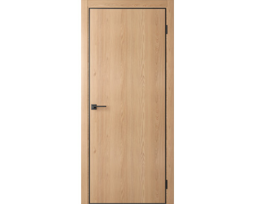 Межкомнатная дверь Slim Oak Natural-AL Black 4Х кромка