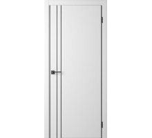 Межкомнатная дверь Centro-2 Simply White-AL Black 2Х кромка