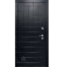 Дверь входная взломостойкая ALBERO BLACK, цвет Альберо Блэк Рисунок грань, панель - Вена цвет Белая патина
